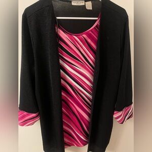 Notations 2-piece Women's Cardigan (with built-in cami)